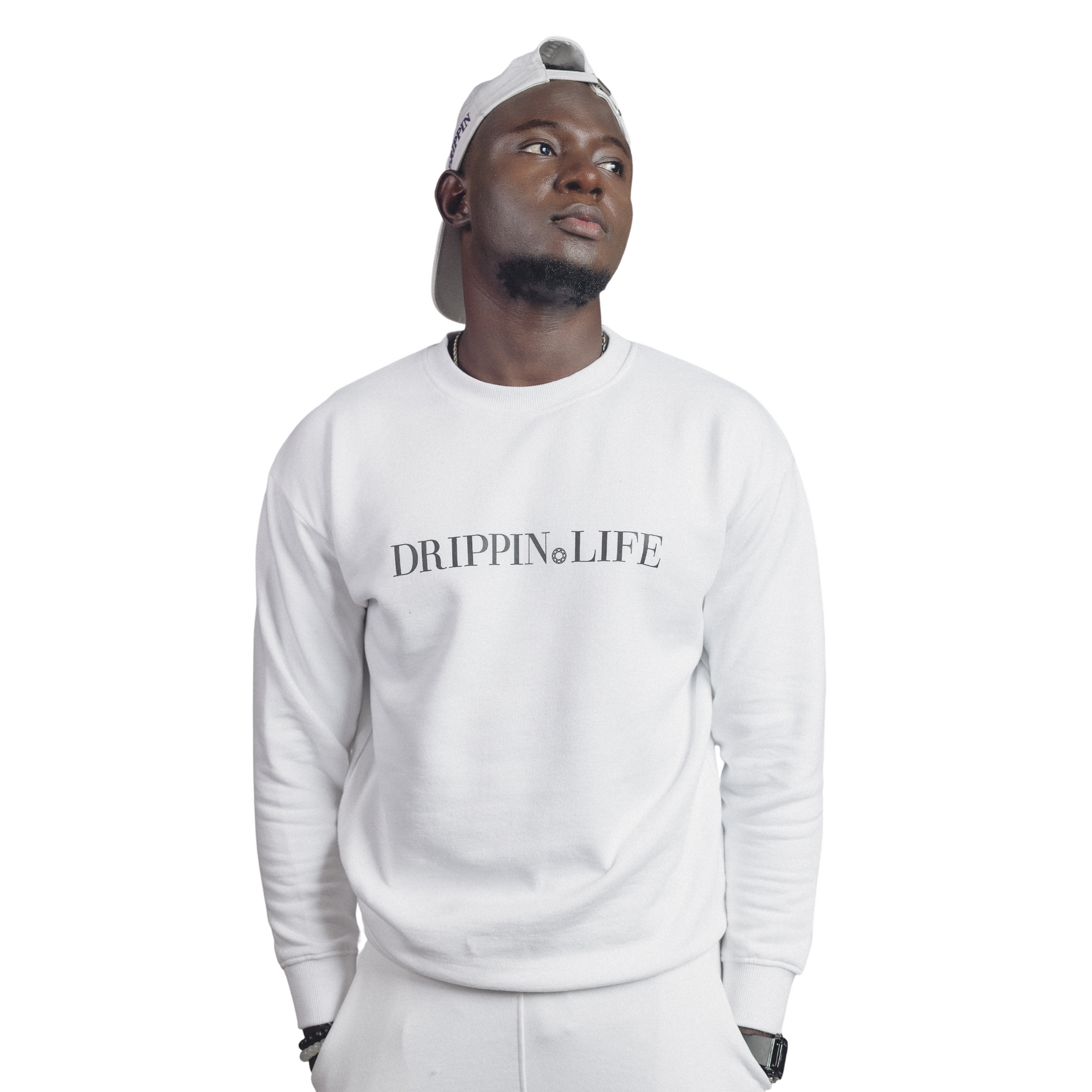 ARCTIC WHITE - CLASSIC DRIPPIN.LIFE SWEATSHIRT