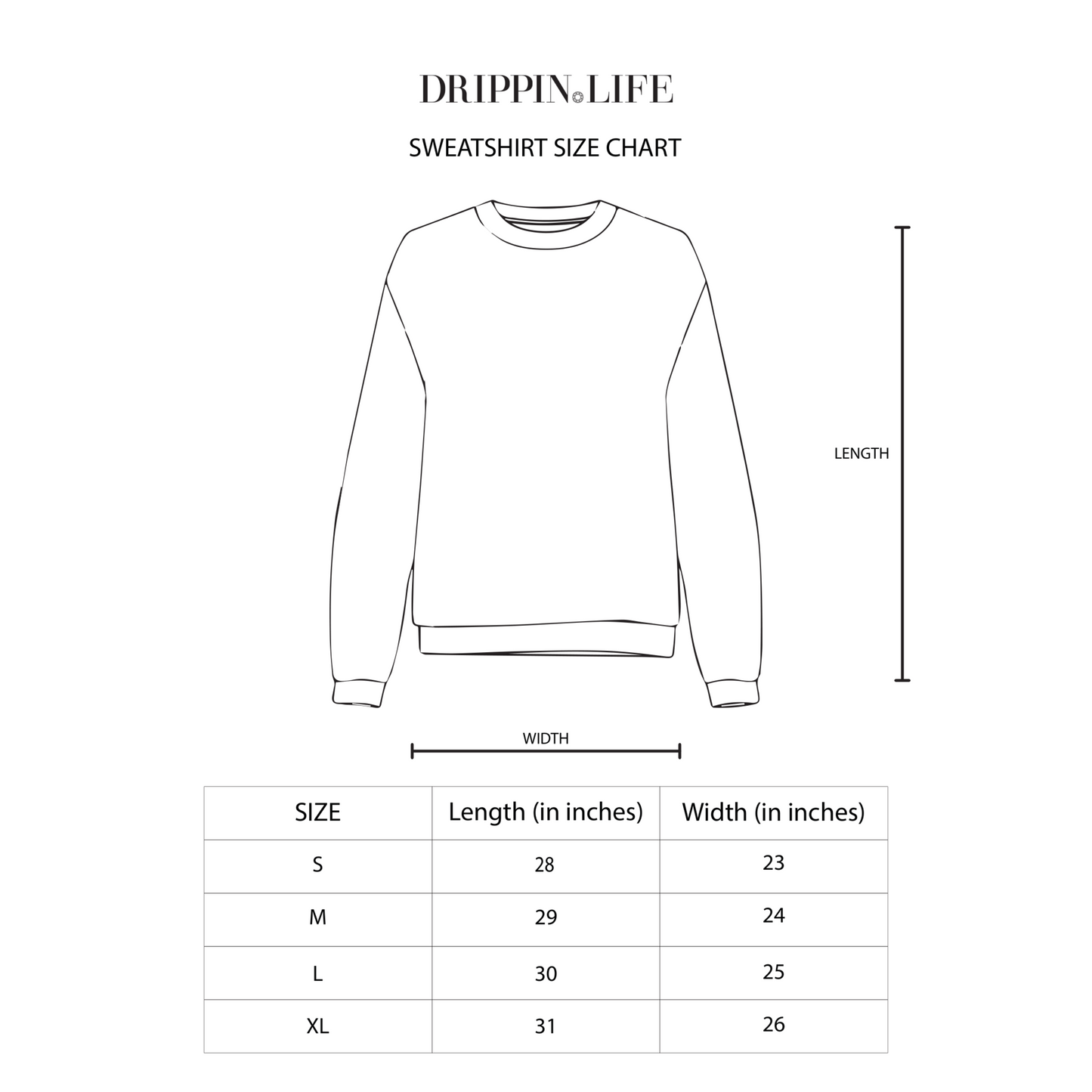 ARCTIC WHITE - CLASSIC DRIPPIN.LIFE SWEATSHIRT